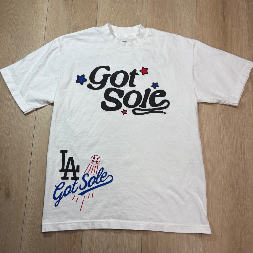 Got Sole Los Angeles Sneaker Head Convention Graphic T-Shirt Medium White LA